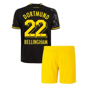 Borussia Dortmund Jude Bellingham #22 Bortedraktsett Barn 2022-23 Kortermet (+ Korte bukser)